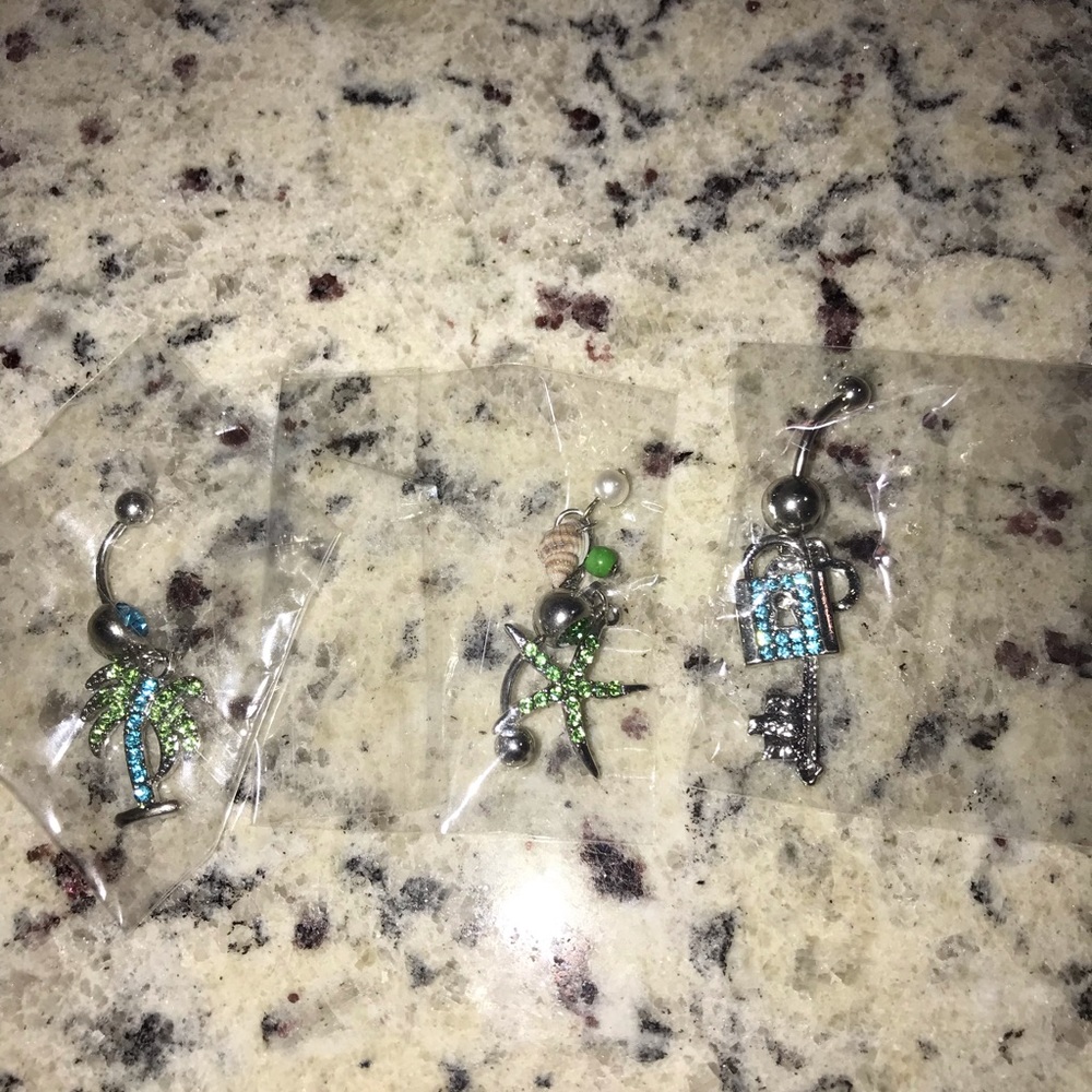 3 Piece belly ring Set
